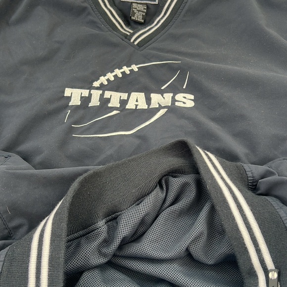 Titans Football Windbreaker Size L Pullover Jacket Holloway - Picture 5 of 7